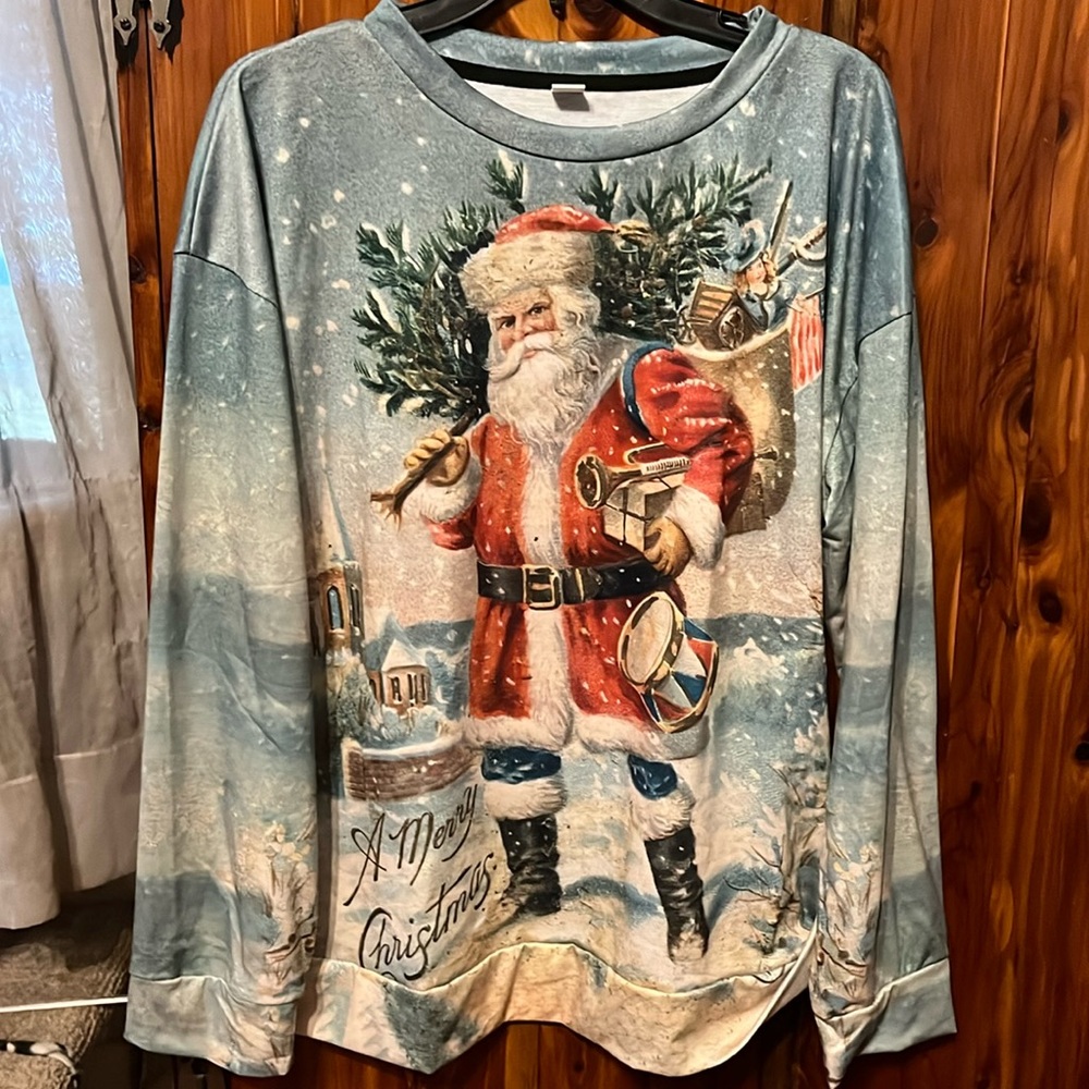 Vintage Santa knit top